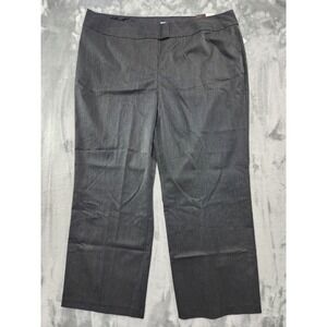 NEW Vintage Studio 1940 Pants Women 26W Black White Pin Stripe Flare Leg Stretch